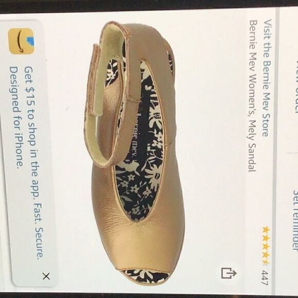 Bernie Mav Womens MELY Sandel in Bronze. Size 37 = 61/2 to 7. - Picture 8 of 10